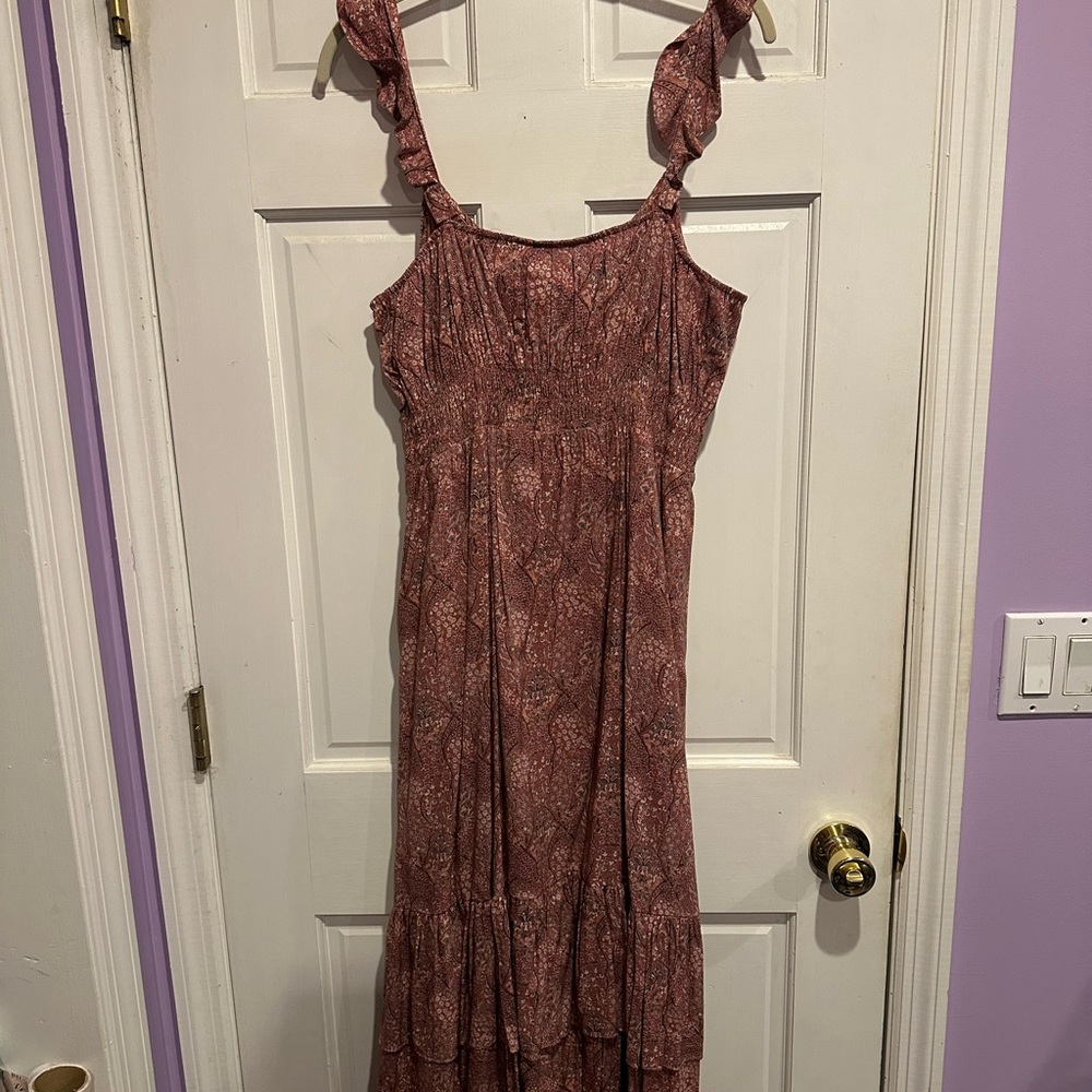NWT PAIGE Gisela Tiered-hem Midi Dress - Picture 12 of 12